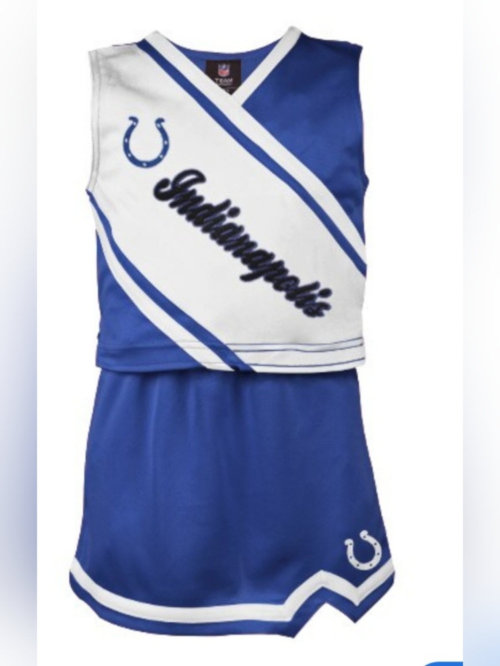 NFL Indianapolis Kids Cheer Tank & Skirt Set - Blue/White
